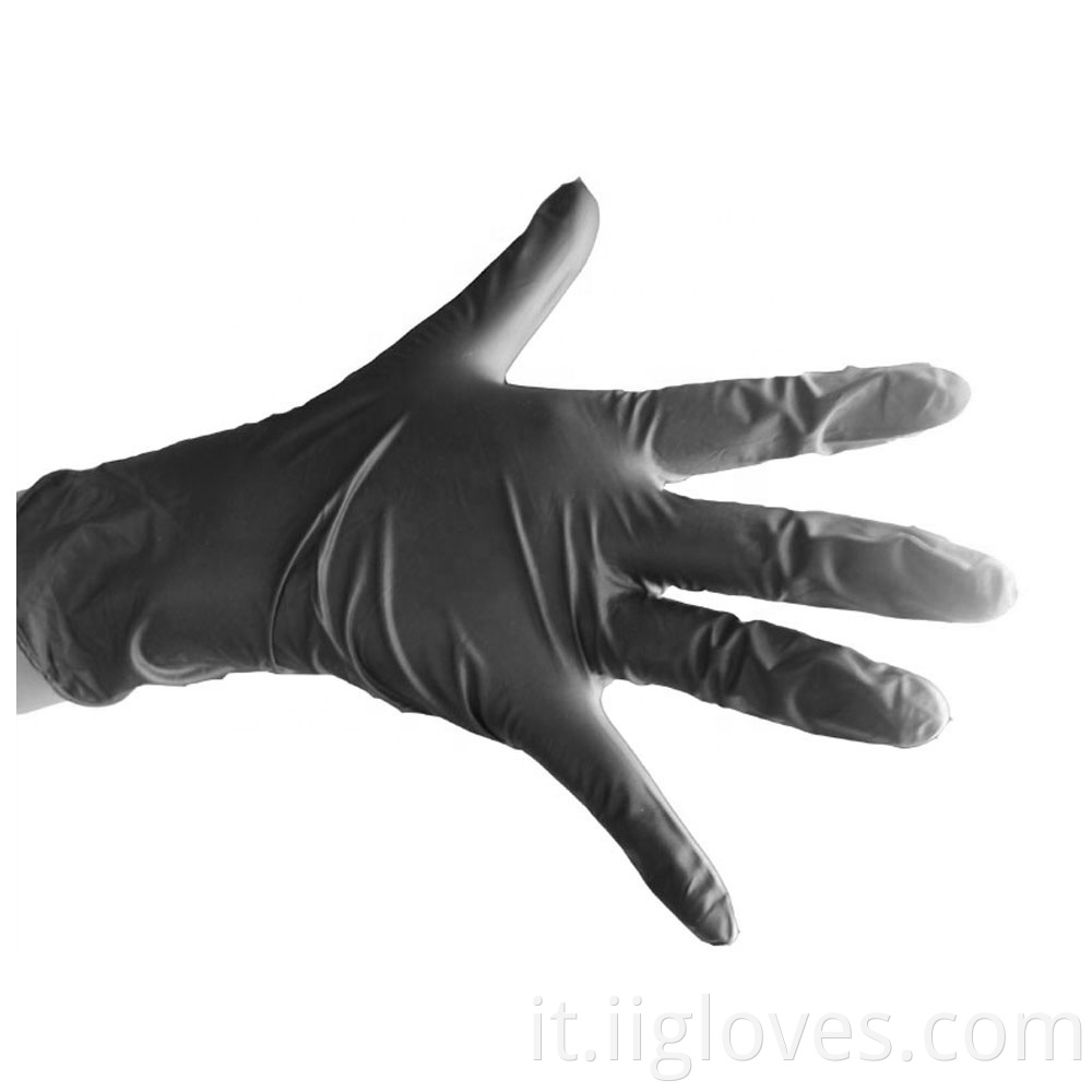 Box Sintetico Vendita di vendita Bulk Tattoo Powder Freeble Flexible Black Vinil Nitrile Blend Gloves Produttore